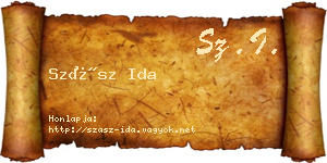 Szász Ida névjegykártya